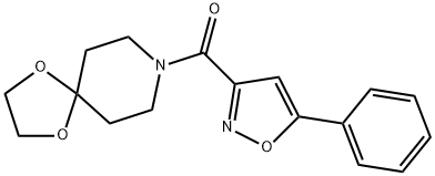 8-[(5-phenyl-3-isoxazolyl)carbonyl]-1,4-dioxa-8-azaspiro[4.5]decane Struktur