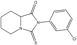 2-(3-chlorophenyl)-3-thioxohexahydroimidazo[1,5-a]pyridin-1(5H)-one Struktur