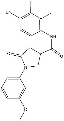 N-(4-bromo-2,3-dimethylphenyl)-1-(3-methoxyphenyl)-5-oxo-3-pyrrolidinecarboxamide Struktur