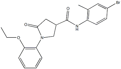 N-(4-bromo-2-methylphenyl)-1-(2-ethoxyphenyl)-5-oxo-3-pyrrolidinecarboxamide Struktur