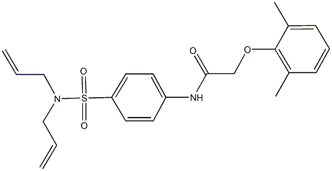 N-{4-[(diallylamino)sulfonyl]phenyl}-2-(2,6-dimethylphenoxy)acetamide Struktur