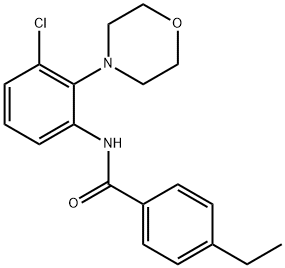 N-[3-chloro-2-(4-morpholinyl)phenyl]-4-ethylbenzamide Struktur