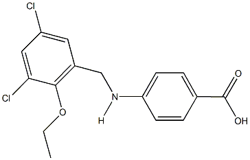 4-[(3,5-dichloro-2-ethoxybenzyl)amino]benzoic acid Struktur