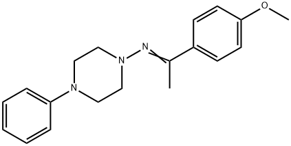 N-[1-(4-methoxyphenyl)ethylidene]-N-(4-phenyl-1-piperazinyl)amine Struktur