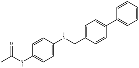 N-{4-[([1,1'-biphenyl]-4-ylmethyl)amino]phenyl}acetamide Struktur