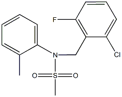 N-(2-chloro-6-fluorobenzyl)-N-(2-methylphenyl)methanesulfonamide Struktur