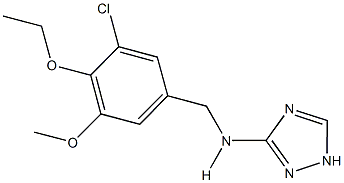 N-(3-chloro-4-ethoxy-5-methoxybenzyl)-N-(1H-1,2,4-triazol-3-yl)amine Struktur