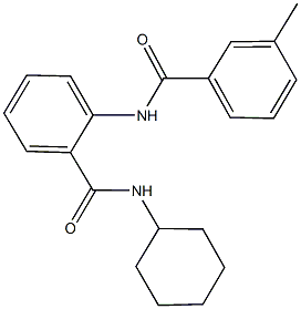 N-cyclohexyl-2-[(3-methylbenzoyl)amino]benzamide Struktur