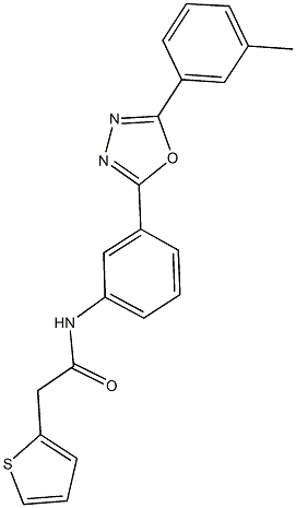 N-{3-[5-(3-methylphenyl)-1,3,4-oxadiazol-2-yl]phenyl}-2-(2-thienyl)acetamide Struktur