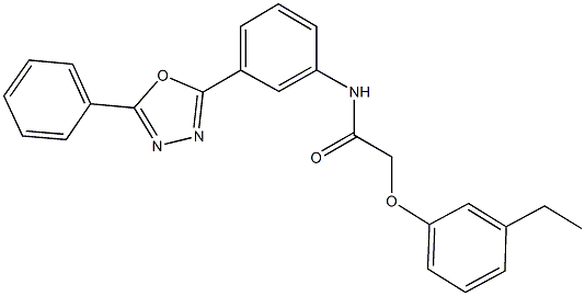 2-(3-ethylphenoxy)-N-[3-(5-phenyl-1,3,4-oxadiazol-2-yl)phenyl]acetamide Struktur