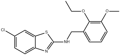 N-(6-chloro-1,3-benzothiazol-2-yl)-N-(2-ethoxy-3-methoxybenzyl)amine Struktur