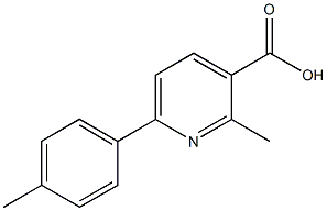 2-methyl-6-(4-methylphenyl)nicotinic acid Struktur