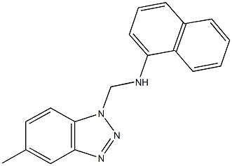 N-[(5-methyl-1H-1,2,3-benzotriazol-1-yl)methyl]-N-(1-naphthyl)amine Struktur