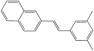 2-[2-(3,5-dimethylphenyl)vinyl]naphthalene Struktur