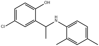 4-chloro-2-[1-(2,4-dimethylanilino)ethyl]phenol Struktur