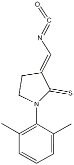 1-(2,6-dimethylphenyl)-3-(isocyanatomethylene)-2-pyrrolidinethione Struktur