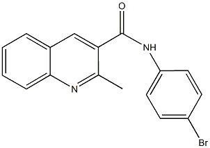 N-(4-bromophenyl)-2-methyl-3-quinolinecarboxamide Struktur