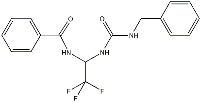 N-(1-{[(benzylamino)carbonyl]amino}-2,2,2-trifluoroethyl)benzamide Struktur