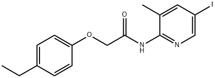 2-(4-ethylphenoxy)-N-(5-iodo-3-methyl-2-pyridinyl)acetamide Struktur