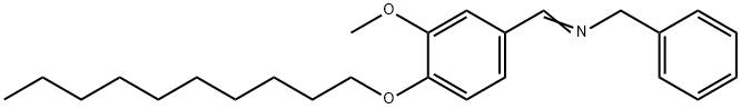 N-benzyl-N-[4-(decyloxy)-3-methoxybenzylidene]amine Struktur