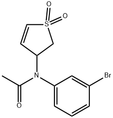 N-(3-bromophenyl)-N-(1,1-dioxido-2,3-dihydro-3-thienyl)acetamide Struktur