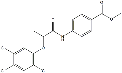 methyl 4-{[2-(2,4,5-trichlorophenoxy)propanoyl]amino}benzoate Struktur