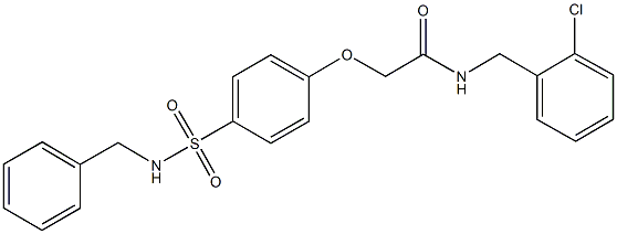 2-{4-[(benzylamino)sulfonyl]phenoxy}-N-(2-chlorobenzyl)acetamide Struktur