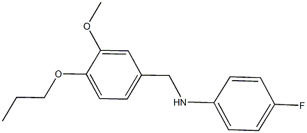 N-(4-fluorophenyl)-N-(3-methoxy-4-propoxybenzyl)amine Struktur