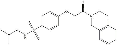 4-[2-(3,4-dihydro-2(1H)-isoquinolinyl)-2-oxoethoxy]-N-isobutylbenzenesulfonamide Struktur