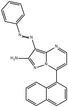 7-(1-naphthyl)-3-(phenyldiazenyl)pyrazolo[1,5-a]pyrimidin-2-ylamine Struktur