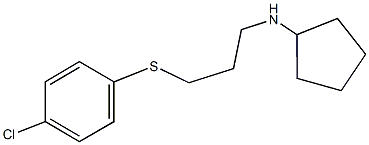 N-{3-[(4-chlorophenyl)sulfanyl]propyl}-N-cyclopentylamine Struktur