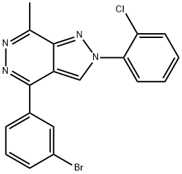 4-(3-bromophenyl)-2-(2-chlorophenyl)-7-methyl-2H-pyrazolo[3,4-d]pyridazine Struktur