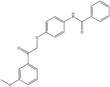 N-{4-[2-(3-methoxyphenyl)-2-oxoethoxy]phenyl}benzamide Struktur