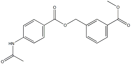 methyl 3-({[4-(acetylamino)benzoyl]oxy}methyl)benzoate Struktur