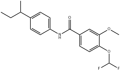 N-(4-sec-butylphenyl)-4-(difluoromethoxy)-3-methoxybenzamide Struktur