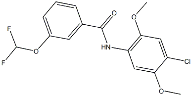 N-(4-chloro-2,5-dimethoxyphenyl)-3-(difluoromethoxy)benzamide Struktur