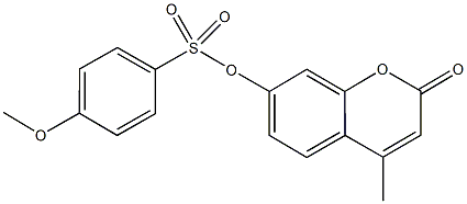 4-methyl-2-oxo-2H-chromen-7-yl4-methoxybenzenesulfonate Struktur