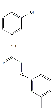 N-(3-hydroxy-4-methylphenyl)-2-(3-methylphenoxy)acetamide Struktur