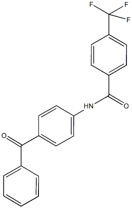 N-(4-benzoylphenyl)-4-(trifluoromethyl)benzamide Struktur