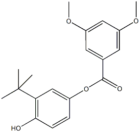 3-tert-butyl-4-hydroxyphenyl3,5-dimethoxybenzoate Struktur