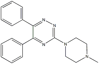 3-(4-methyl-1-piperazinyl)-5,6-diphenyl-1,2,4-triazine Struktur