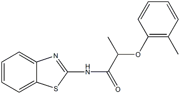 N-(1,3-benzothiazol-2-yl)-2-(2-methylphenoxy)propanamide Struktur