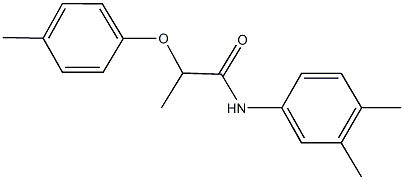 N-(3,4-dimethylphenyl)-2-(4-methylphenoxy)propanamide Struktur