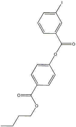 4-(butoxycarbonyl)phenyl 3-iodobenzoate Struktur