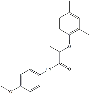 2-(2,4-dimethylphenoxy)-N-(4-methoxyphenyl)propanamide Struktur