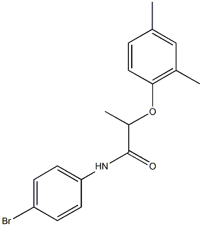 N-(4-bromophenyl)-2-(2,4-dimethylphenoxy)propanamide Struktur