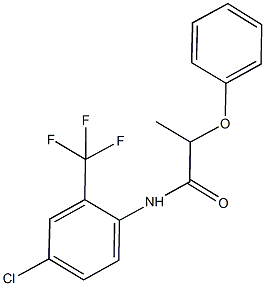 N-[4-chloro-2-(trifluoromethyl)phenyl]-2-phenoxypropanamide Struktur