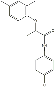 N-(4-chlorophenyl)-2-(2,4-dimethylphenoxy)propanamide Struktur