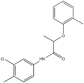 N-(3-chloro-4-methylphenyl)-2-(2-methylphenoxy)propanamide Struktur