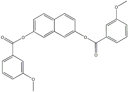 7-[(3-methoxybenzoyl)oxy]-2-naphthyl 3-methoxybenzoate Struktur